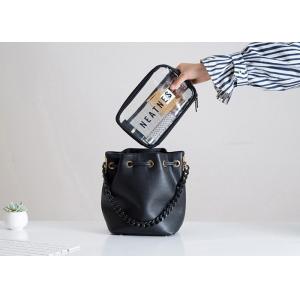 3 Pieces 28x19x5CM Transparent Pvc Bag Custom Printing OEM / ODM Service