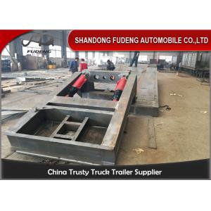 2 Axles Removable Gooseneck Low Bed Trailer , Heavy Machine Lowbed Trailer