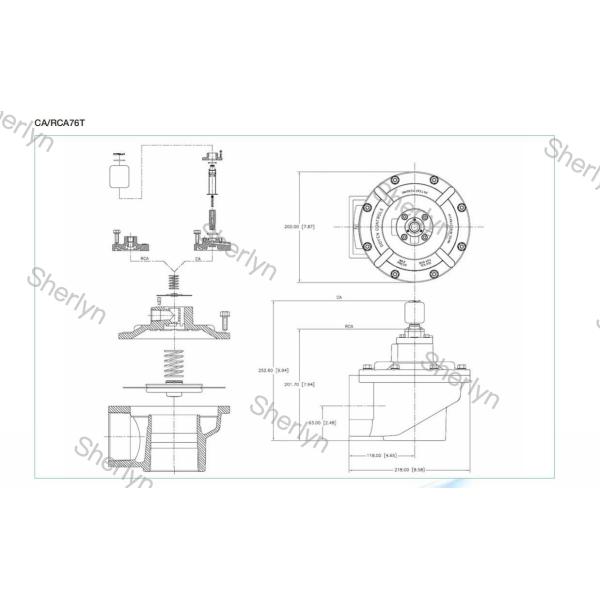 GOYEN 3-inch Right Angle Electromagnetic Pulse Valve CA76T010-300 CA76T010-305 Right Angle pulse Valve