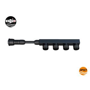 IP67 F Shape Nylon PA66 1 In 4 Out Waterproof Power Connector