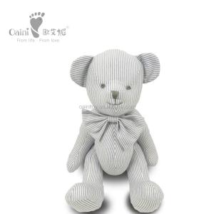 ODM OEM Azo Free Custom Animal Toys Stuffed Striped Red Jonit Bear EN71 Cotton