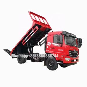 Dongfeng Dump Self Unload Flat Plate Truck Flatbed Transporter With Yuchai