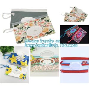 Reusable travel and portable baby wet wipe refill case dispenser, custom high