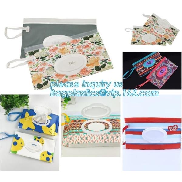 Reusable travel and portable baby wet wipe refill case dispenser, custom high