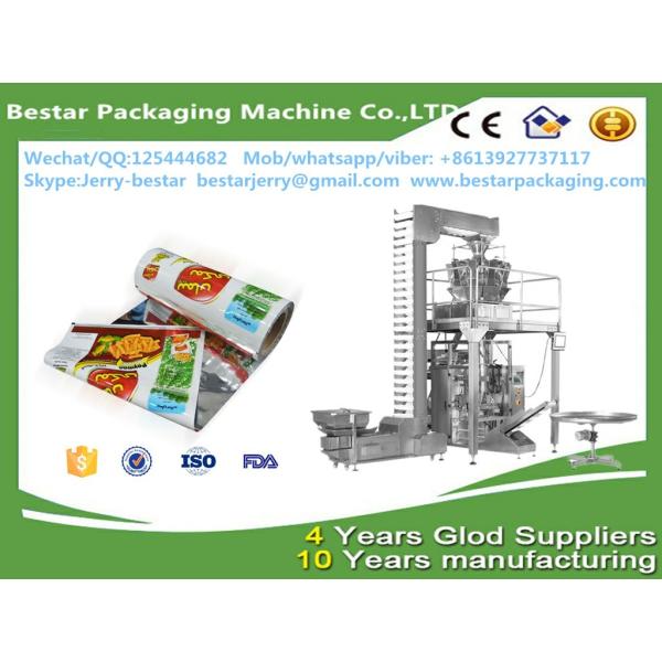 FDA certificated laminated plastic macaroni packaging roll with bestar 10 heads