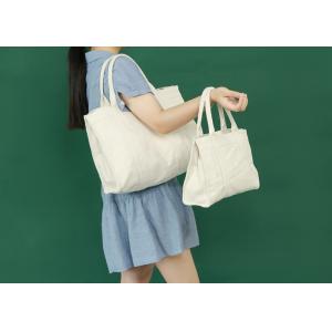 Two different sizes design polyester white canvas tote bag suits