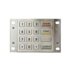 4 X 4 16 Keys Industrial Bank Machine Keypad With Metal Panel Mount Holes