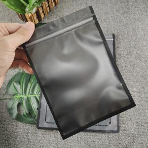Pvc Eva Frosted Clothing Zipper Bag Biodegradable Black With Custom Printed Logo