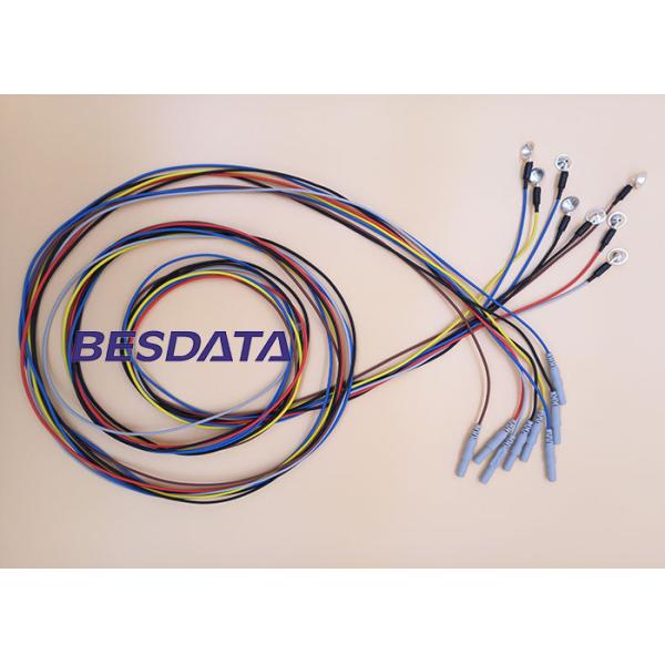 Silver / silver Chloride EEG Electrodes And Cables , Healthcare EEG Examination Machine Accessories
