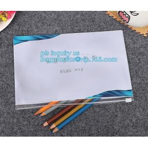 Zipper Slider Clear Pvc Bag For toothbrush bag, Stationery Ruler Set Packaging