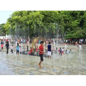 Interactive LED Lamp Marble Floor Water Dancing Fountain