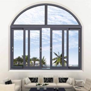 Waterproof Modern Design Aluminum Sliding Glass Windows with 6mm Overlapping