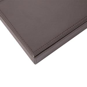 Brown Luxury Jewelry Display Box With Mirror Durable Customized Logo / Size