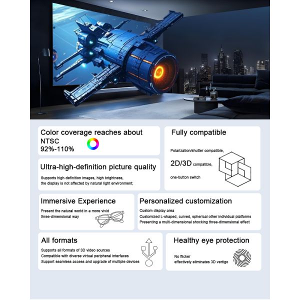 Indoor 3D LED Screen Immersive 3D LED Display Wall Advertising Screen