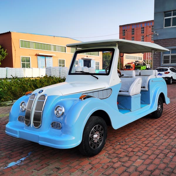 Quality 8 Seats Sightseeing 48v Lithium Golf Cart Classic Electric Golf Cart Buggy Aqua Blue wholesale