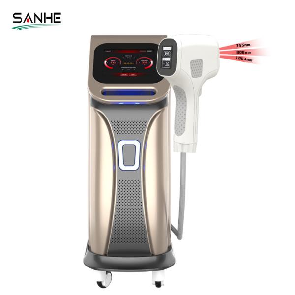 Quality Vertical 2000w/1200w Triple Wavelength Diode Laser Hair Removal System wholesale