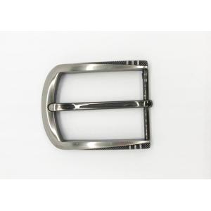 China 3.5cm Width Replacement Belt Buckle Embossed Gunmetal Brush Color 33g on sale