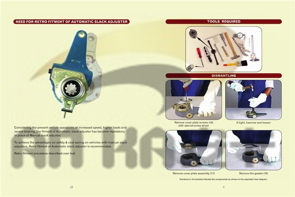 Auto Parts Manual Slack Adjuster 2 holes 10 teeth