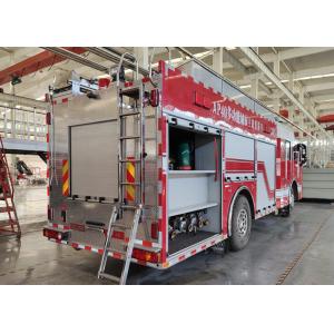 China 100Km/H Fire Brigade Emergency Rescue Truck 6.45m Telescopic Light 5000kg Crane on sale