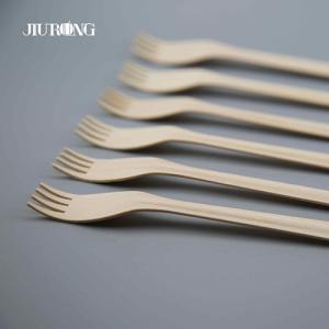 Custom Biodegradable Disposable Cutlery Wooden Compostable Flatware 140mm