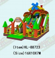 Farmland Inflatable Playground with Rainbow Slide Customized