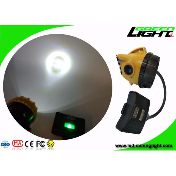 High Beam Mining Head Light 6.8Ah Battery SOS 15000lux With Aluminum Lighting Cup