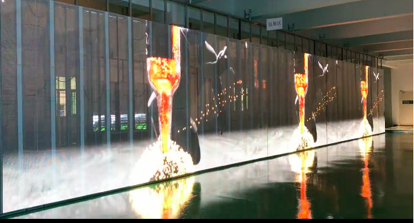 Quality High Brightness Transparent LED Display Screen / P3 P7 Pantalla Led Mesh Display wholesale