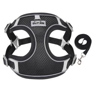 Pet Reflective Adjustable Harness Dog Breathable Mesh Harness And Leash Set