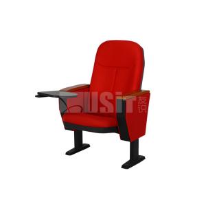 China Red Solid Wood Auditorium Seating With Writing Tablet on sale
