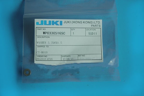 Quality Professional Surface Mount Parts JUKI WASHER 3.3X8X0.5 WP0330516SC wholesale