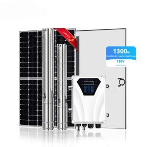 Hybrid Solar Powered Water Pump System With Submersible AC DC Borehole