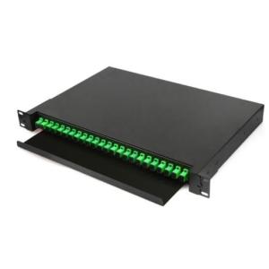 24 Core Fiber Optic Patch Panel SC Port Cold Rolled Plate Material