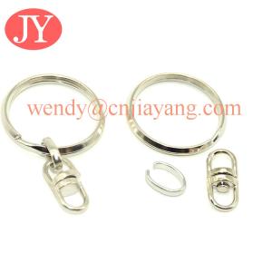 jiayang nickel plated 30mm split key ring with eight hook