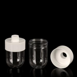 200ml 250ml 300ml PET Plastic Jars 28mm Plastic Lotion Jars With Pumps