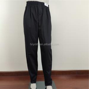 China Kitchen Chef Work Pants Breathable Restaurant Black Chef  Pants on sale
