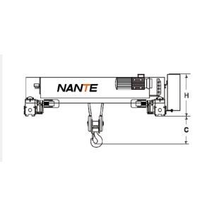 I Or H beam Low Headroom Hoist For Material Handling With Refined Structure