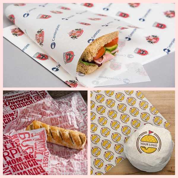 40gsm White Grease Resistant Food Wrap Paper Excellent Printability