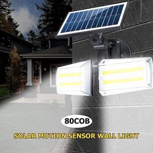 42SMD 80COB 280LM Infrared PIR Solar Motion Sensor Wall Light 6000-6500K