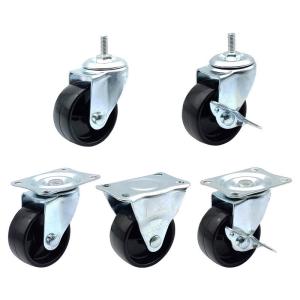 Furniture Casters Threaded Stem Ball Caster for 100kg/110kg/130kg Load Flat