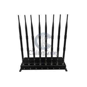 Adjustable Power 8 Antenans GPS Signal Jammer , 3G 4G Phone Signal Blocker For