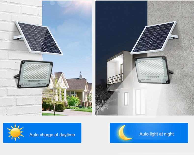 Intelligent Solar Flood Light With Auto Light Sensor For For Garden Lighting