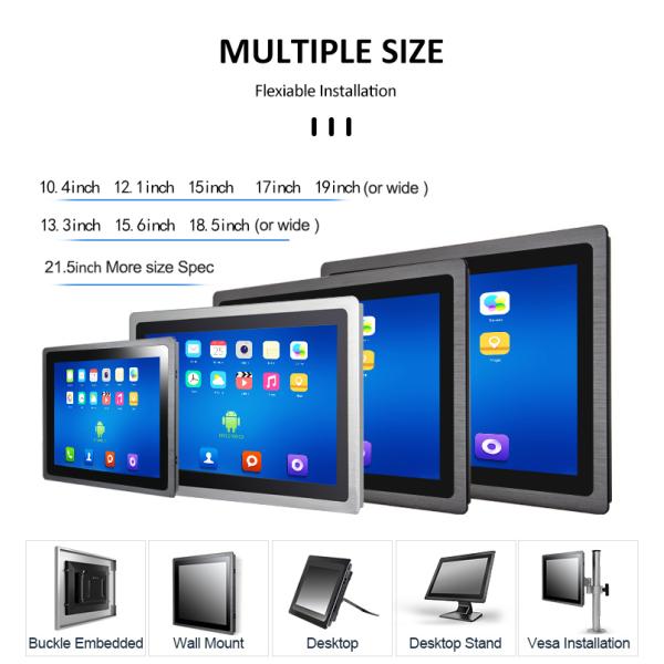 Industrial All In One PC Touch Screen With Intel Celeron J1900 Processor 16.7M Colors