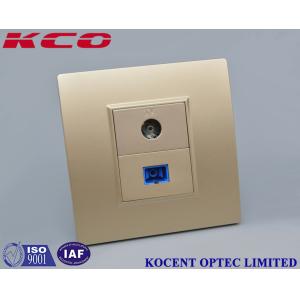 Fiber Optic Socket SC UPC Port Video RF CATV Port FTTH Optical Faceplate 86mm Panel