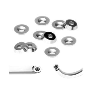 10PCS 12mm Round Carbide Cutter Insert With Screws For DIY Woodworking