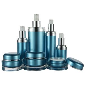 30G Capacity Square Acrylic Lotion Bottle and Cream Jar with Screen Printing