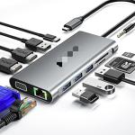 10/100/1000 Mbps Ethernet USB C Adapter Compatible with Windows/ MacOS/ Android/