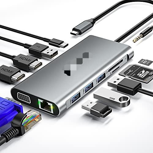 USB C Adapter 13 in 1 4K HDMI Hub Type C to HDMI 4K USB 3.0 2.0 PD Charging