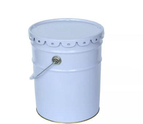 Offest Pringting 20 Liter Painted Metal Buckets With Flower Shape Lid