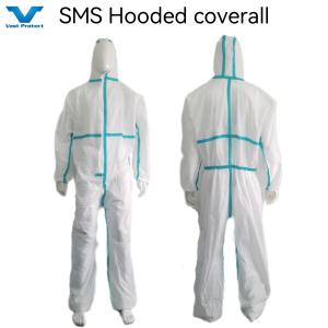 China CE Type5/6 Stock OEM Protective Isolation SMS/Microporous/PP Coverall with CE Certificate on sale