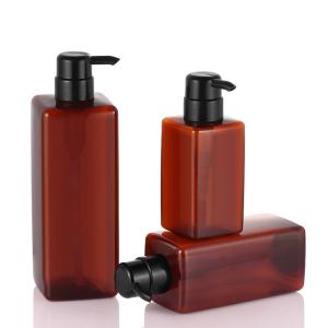 Clear Cosmetic Lotion Bottle , 41mm Square Lotion Pump Bottles